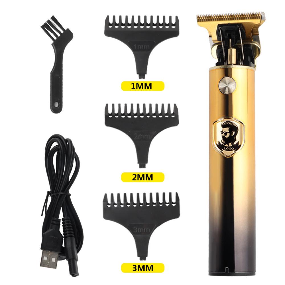 Waterproof T9 Electric Hair Clipper - Full Body Wash, Stylist Carving, Oil Head, Gradient Design