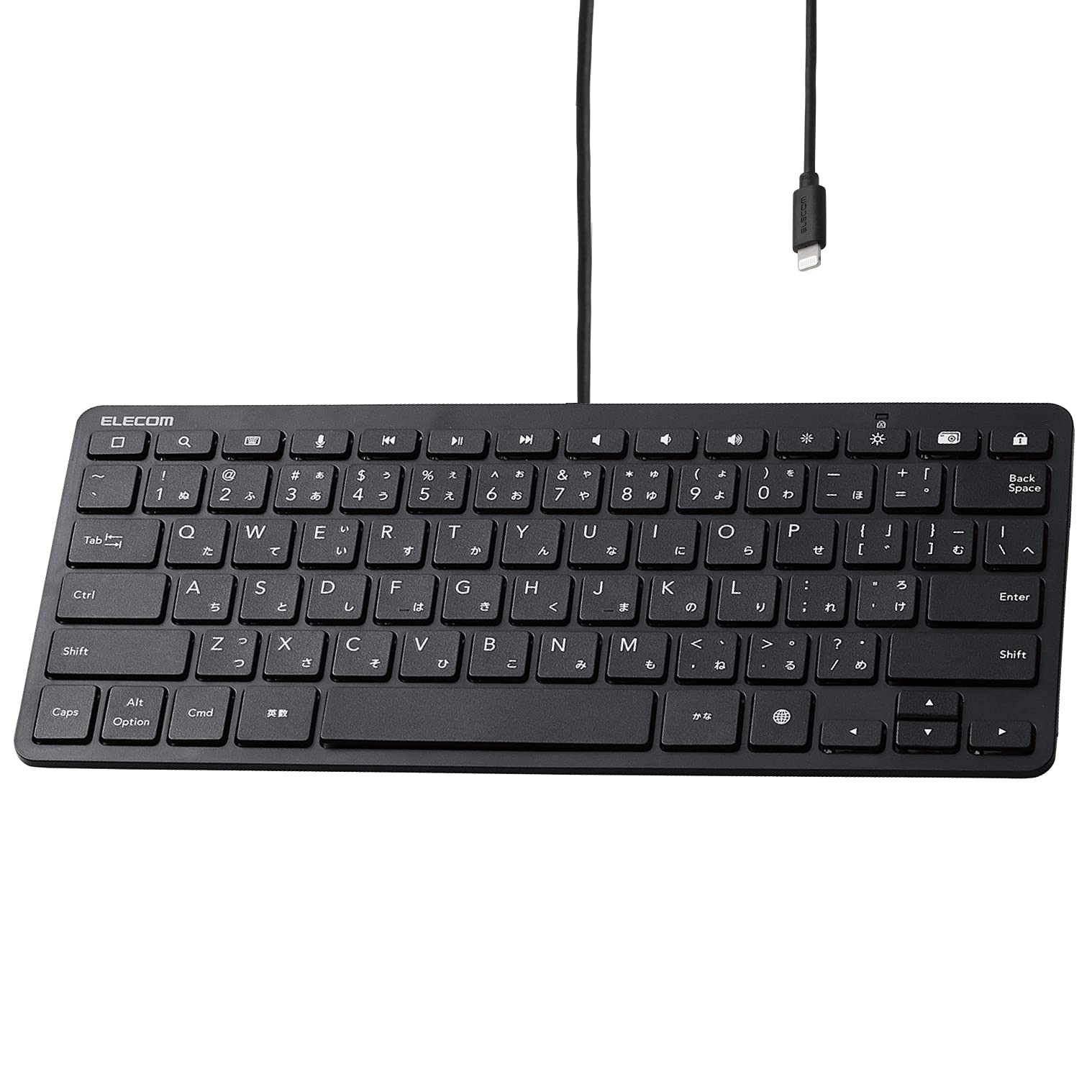 

ELECOM Wired Keyboard Lightning Connector US Layout Spanner Black TK-LCP01BK чорний