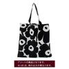 Marimekko Tote Bag Women's A4 Fabric Bag Pieni Unikko Black x White 067572 190 (43x42cm)