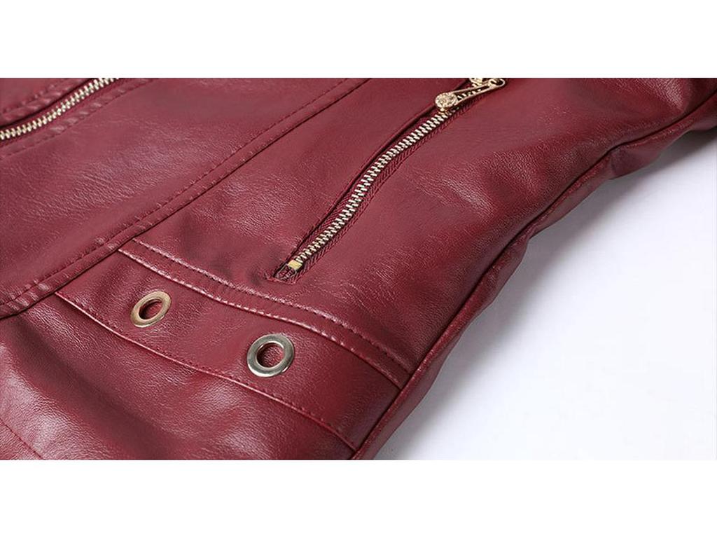 2024 PU Leather Jacket: Casual, Plus Size, Velvet-Lined for Middle-Aged and Elderly Women