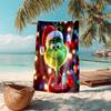 Christmas Gift Oscar Comedy Movie How the Grinch Stole Christmas Soft Beach Towel Outdoor Camping Vacation Swinging Beach Scarf Decorative Blanket B3