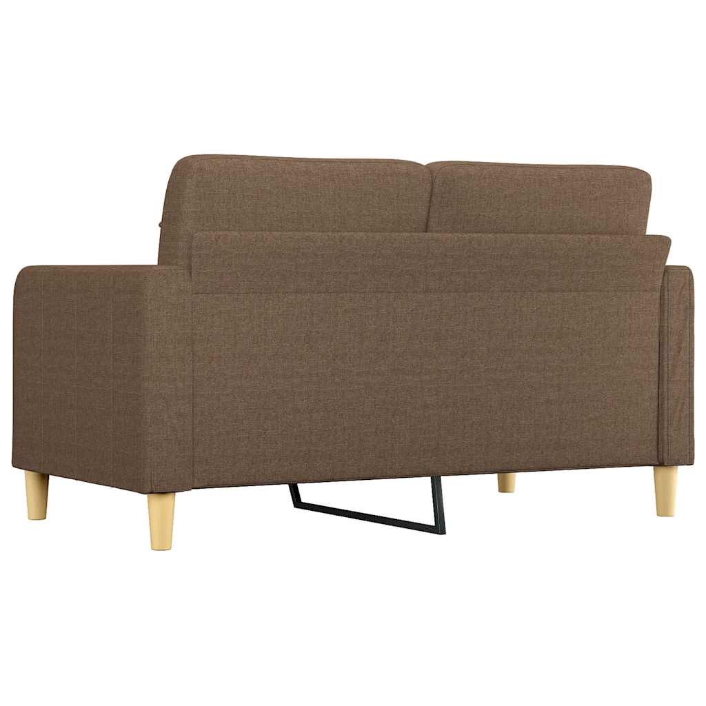 2 Seater Sofa Brown 140 cm Fabric
