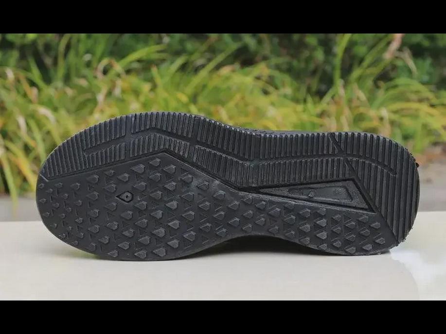 Men's Waterproof Black Leather Autumn Work & Casual Running Shoes