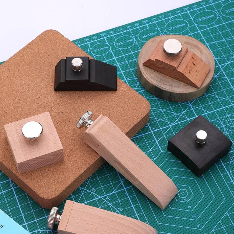 Sandpaper Clamp Block with Wood Body and Metal Thumb Screw for Flat Sanding, Hand Finishing and DIY Repair Work