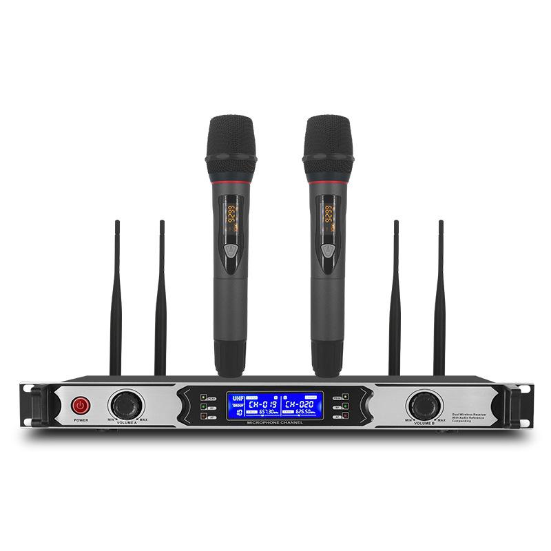 

Wireless Microphone U-band Adjustable Frequency One To Two Microphone