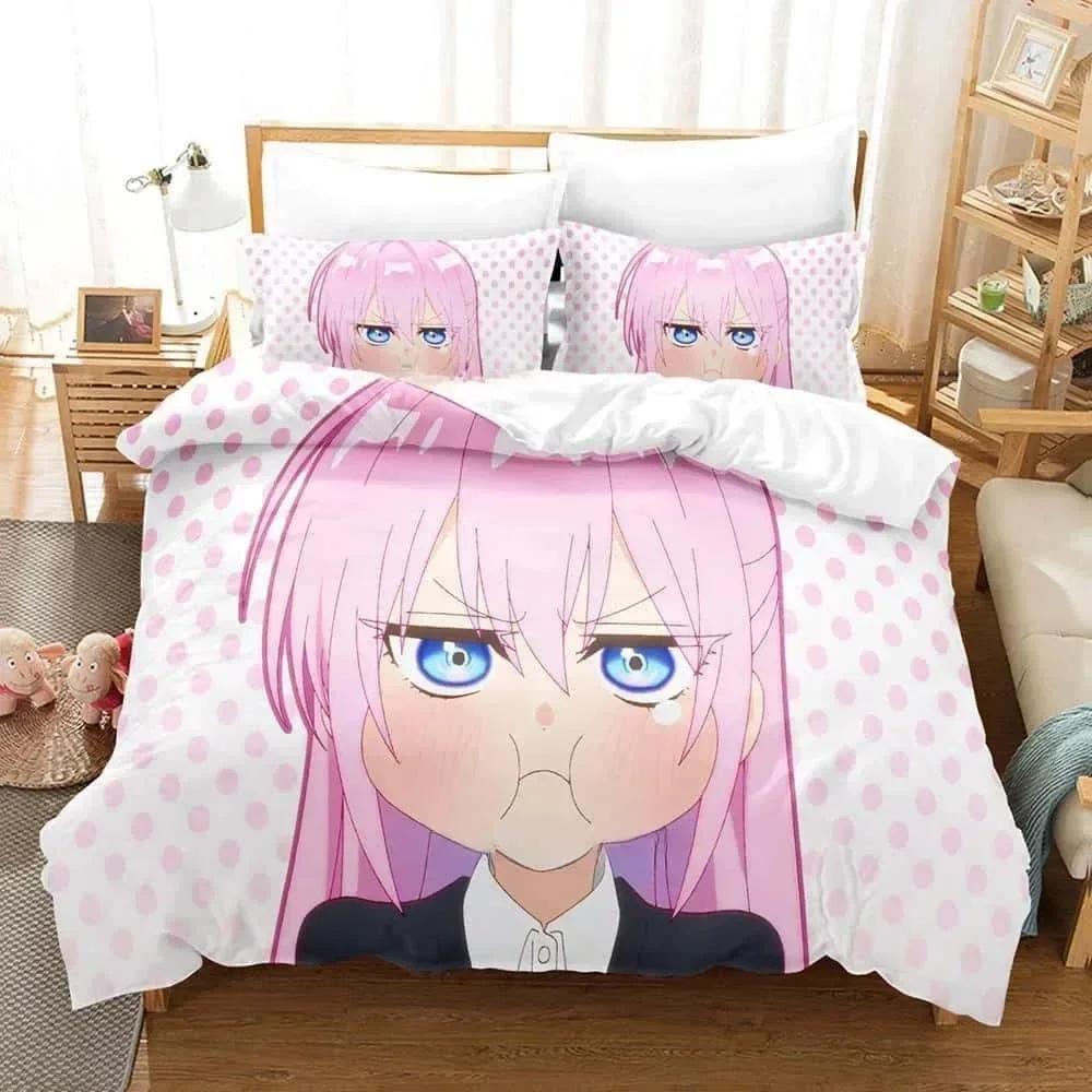 3D Kawaii Girls Shikimori's Not Just a Cutie Printed Bed Set Duvet Cover Pillowcase Bedding Set Bed Linen Sheet Quilt Cover Full