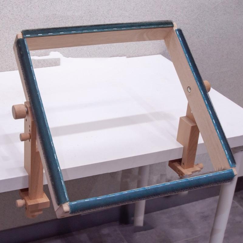 Support à Broderie Réglable avec Cadre à Broder Support de Cadre à Broder de Bureau Support de Travail Manuel Mains Libres pour Broderie