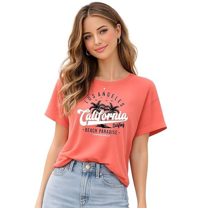 Indian Women's Casual Round Neck Graphic Printed Multicolor T-Shirt Pack Of 2
