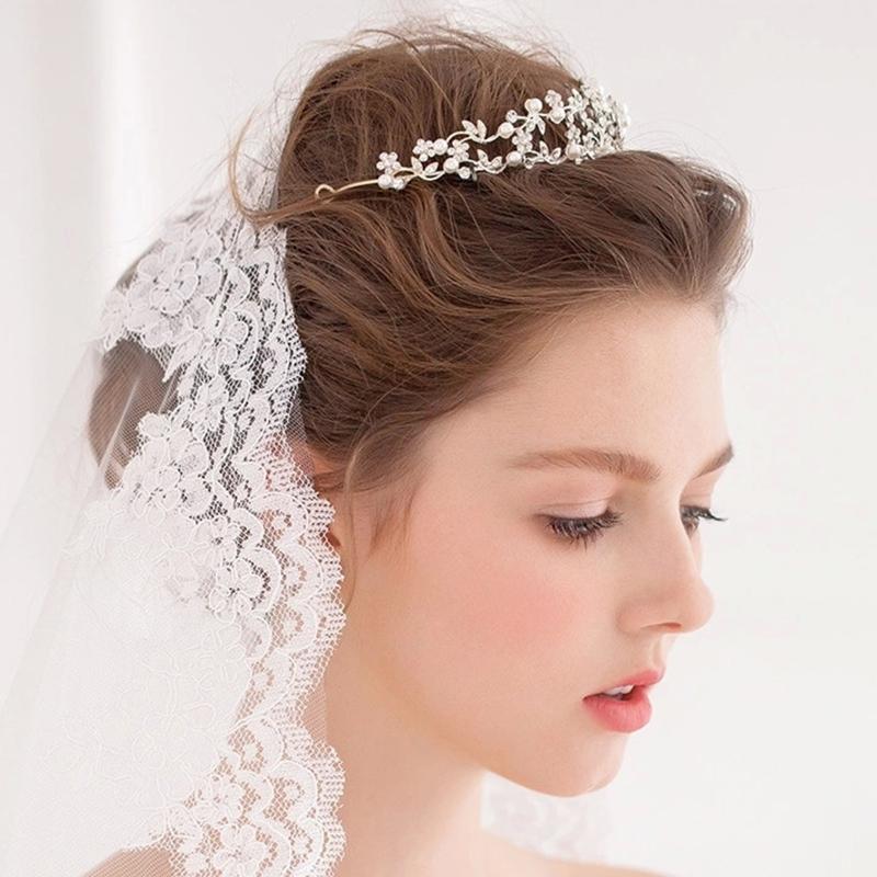 Bridal Wedding Crown Headband Rhinestones Crystal Hair Hoop Vintage Hairband for Party Prom Halloween Costume Headpie