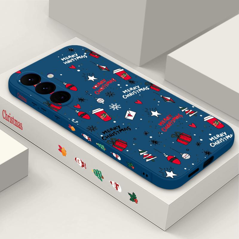 Christmas Gifts Pattern Phone Case For Samsung Galaxy A56 A17 A26 A16 A36 A55 A54 A53 A15 S24 S25 FE S25 S22 S23 Ultra Shockproof Lanyard Cover