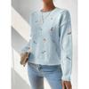 Women S Fashion Knit Sweater Round Neck Long Sleeve Versatile Top