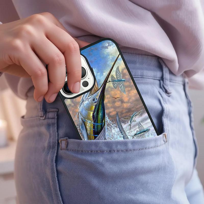 

FISHING 3 RODS BY LAKE fish Colored Phone Case For iPhone 17 Air 15 16e 14 13 Pro Max Coque 12 11 Pro Max PLUS cover iPhone 14pro max