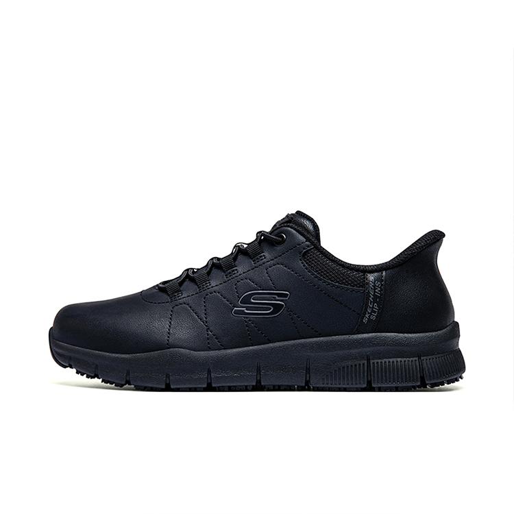 Skechers Slip Ins Work: Nampa - Cottonbud Comfortable Low-Top Casual Shoes Women sneakers Black 108218-BLK 37