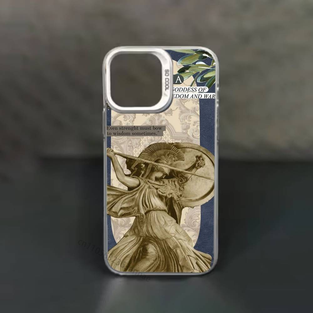 

Abstract Greek Mythology Athena phone Case for iPhone 17 11 12 Pro Max Plus Mini Air SE 16e 14 15 16 13 Soft Shell iPhone17air