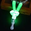 LED Foam Glow Sticks Finger Shaped Bulk Glow Sticks 3 Lighting Modes Gesture Party Supplies Battery Powered Fluorescent Light Props for Parties