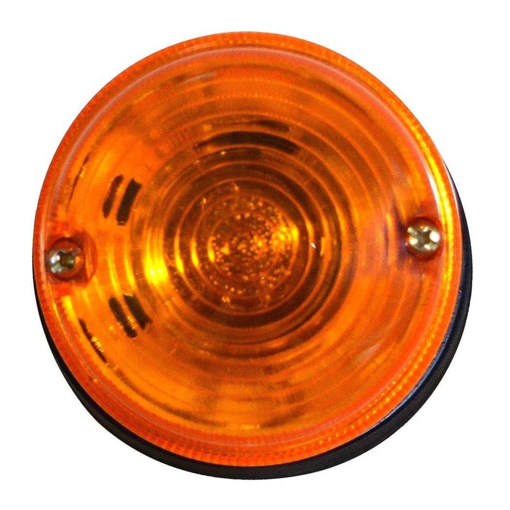 Pair of Front Indicator Lamps Amber Lens with 12V Bulbs Compatible with FIAT 682-N3 Trucks & Universal Vehicles