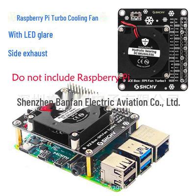 Raspberry Pi 3B+/4B Turbo Cooling Fan with LED-Controlled GPIO Expansion