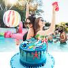 15 Pcs Summer Beach Cake Decoration Chair Palm Tree Summer Ocean Cake Toppers Hawaiian Aloha Luau Theme Decorations Supplies