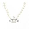 Vivienne WeStwood One Row Pearl Bath Relief Women S Choker Necklace 63010106 02p104