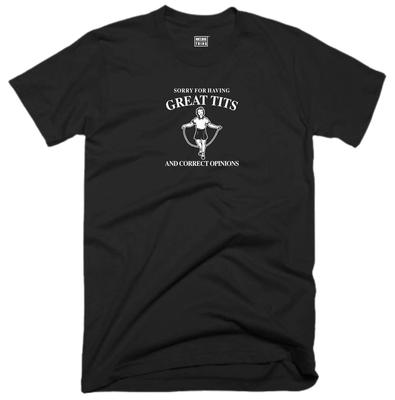 Große Titten T-Shirt Freizeitkleidung Richtige Meinungen Unhöflicher Beleidigender Witz Geschenk Oberteil