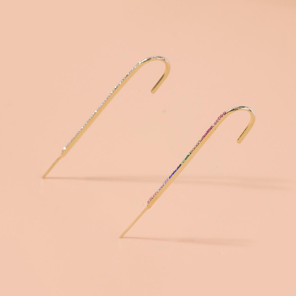 Minimalist Ear Stylish Cuff Earrings With Rhinestones For Weddings Gifts And
