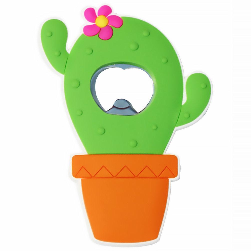 

Cactus Bottle Openers Magnetic Refrigerator Stickers Creative Lid Remover for Home Office Bar Decoration Hawaii Party Fridge