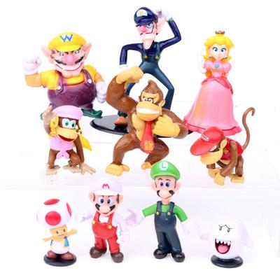 6 pcs Super Mario Bros Luigi Action Figure kid Gift Cake Topper Toy US Seller