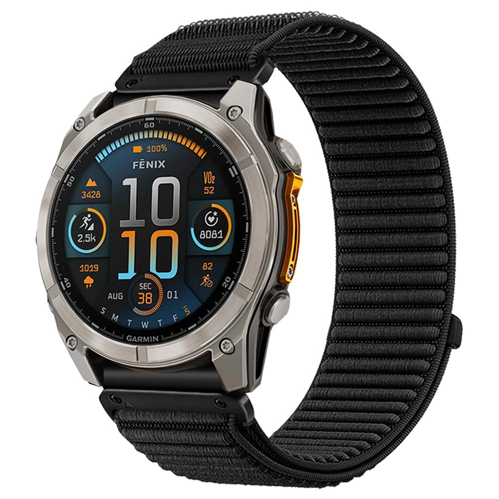 

Нейлоновий ремінець-петля для Garmin Fenix 8 51мм E 47мм 7 7X Pro Solar 6 6X 5 5X Plus/Epix/Tactix QuickFit 26мм 22мм Браслет для годинника QuickFit 26mm чорний