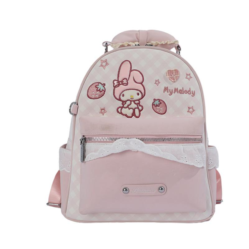 Schoolbag Cute Melody Lace Bow Backpack Girl Cute Student Casual Commuter Soft Girl Cartoon Backpack