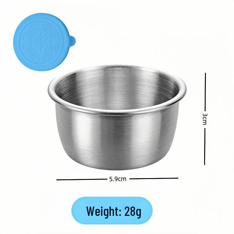 304 Stainless Steel Sauce Container with Silicone Lid, Sealed, for Outdoor Use and Seasoning.