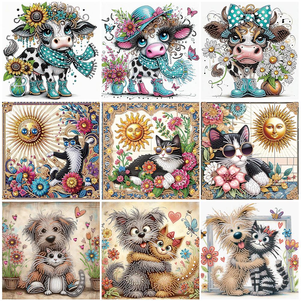 5D DIY Partial Special Shaped Drill Diamond Painting Animal Decoration Art