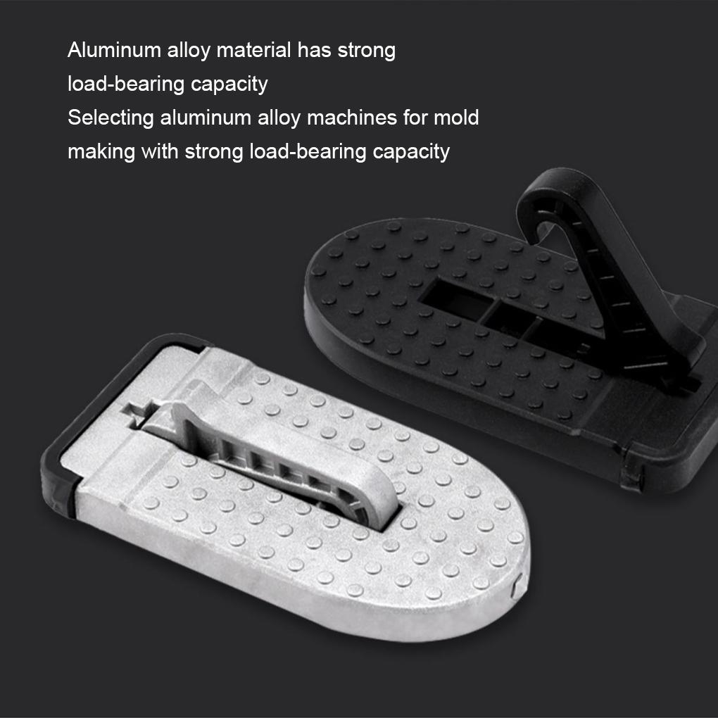 Universal Foldable Car Roof Rack Step Car Door Step Multifunction Latch Hook Auxiliary Foot Pedal Aluminium Alloy Safety Hammer