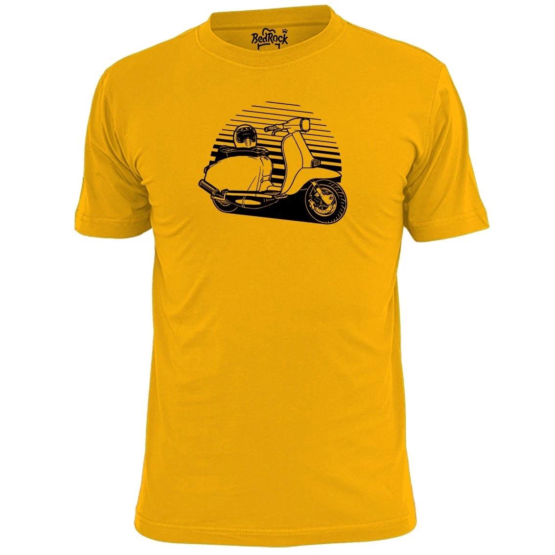 Mens Scooter With Helmet T shirt Vespa Mod Weller S