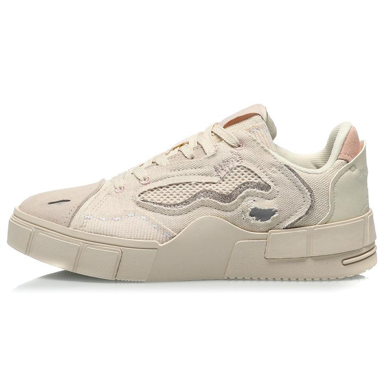New LiNing CF Low Top Skateboard Shoes Women's Swan White AGCQ386-2