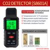 Portable Handheld CO2 Detector 400-5000ppm Carbon Dioxide Meter Air Quality Monitor Temperature Humidity Sensor with Alarm Digital Display for Home