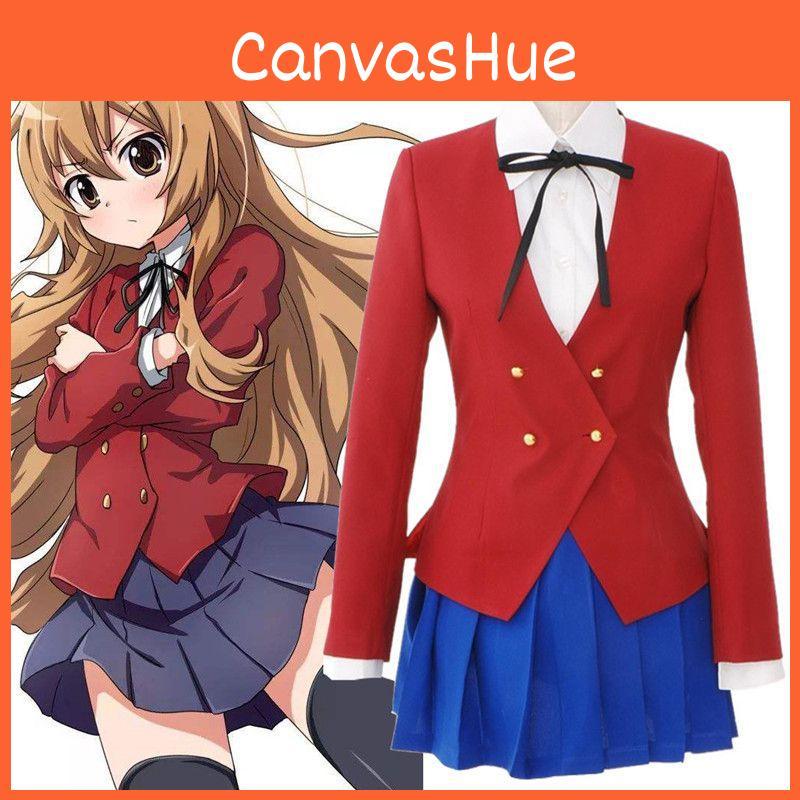 Stunning Dragon Tiger Toradora Aisaka Taiga Cosplay Costume Exquisite School Uniform For Large Sizes
