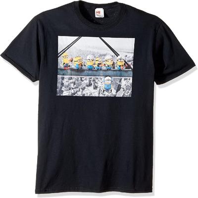 Despicable Me Men's Minions Lunch Break On Skyscraper Funny Graphic Tee