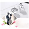 925 Sterling Silber Klee Glück Ohrstecker Koreanischer Stil Weiß Passend Einfache Ohrstecker Schmuck Silber Accessoires