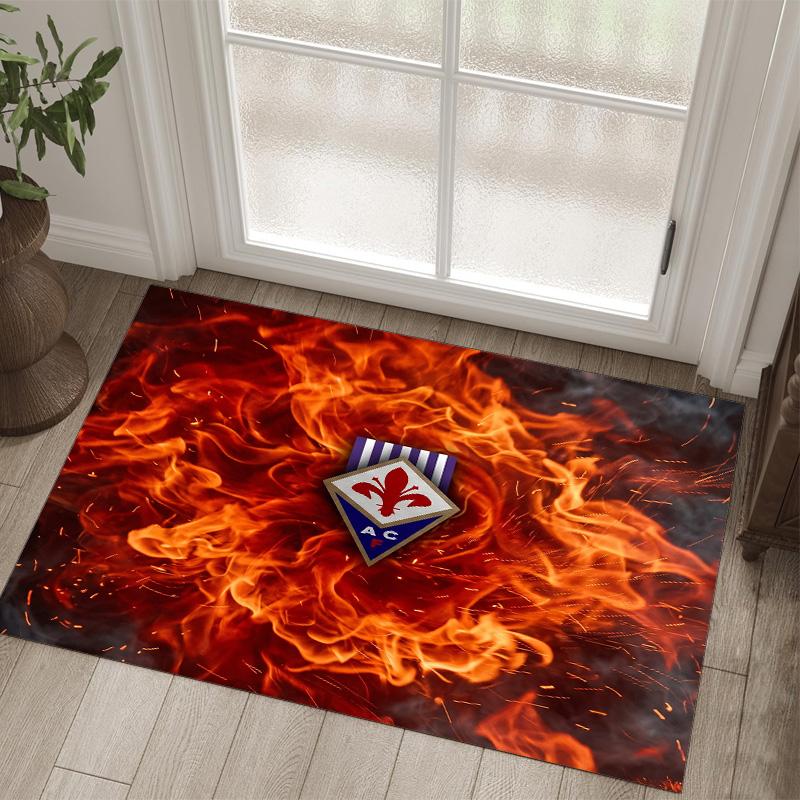 Fiorentina FC Design Crystal Velvet Carpet Cozy Non?Slip Printed Rug For Bedroom Living Room Entrance