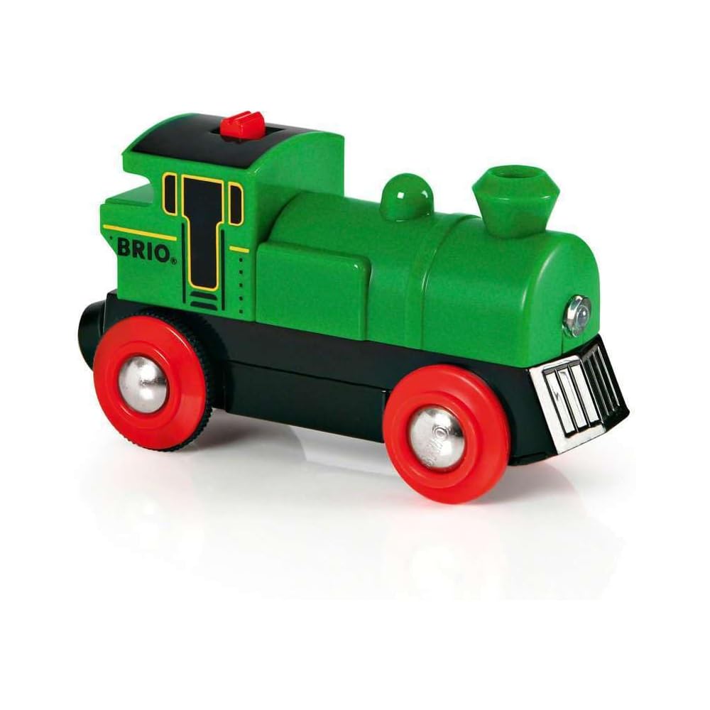 Brio Battery Powered Green Locomotive Toy for Ages 3 and Up Wooden Train Vehicle