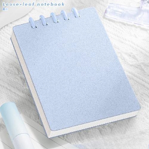 80 Sheets Square Lined A7 Pocket Notebook - High Quality Loose-leaf Mini Diary Book for Student School Supplies