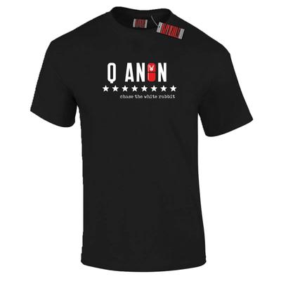 Q Anon Stamp Chase Unisex tričko The White Rabbit Red Pill Conspiracy Theory