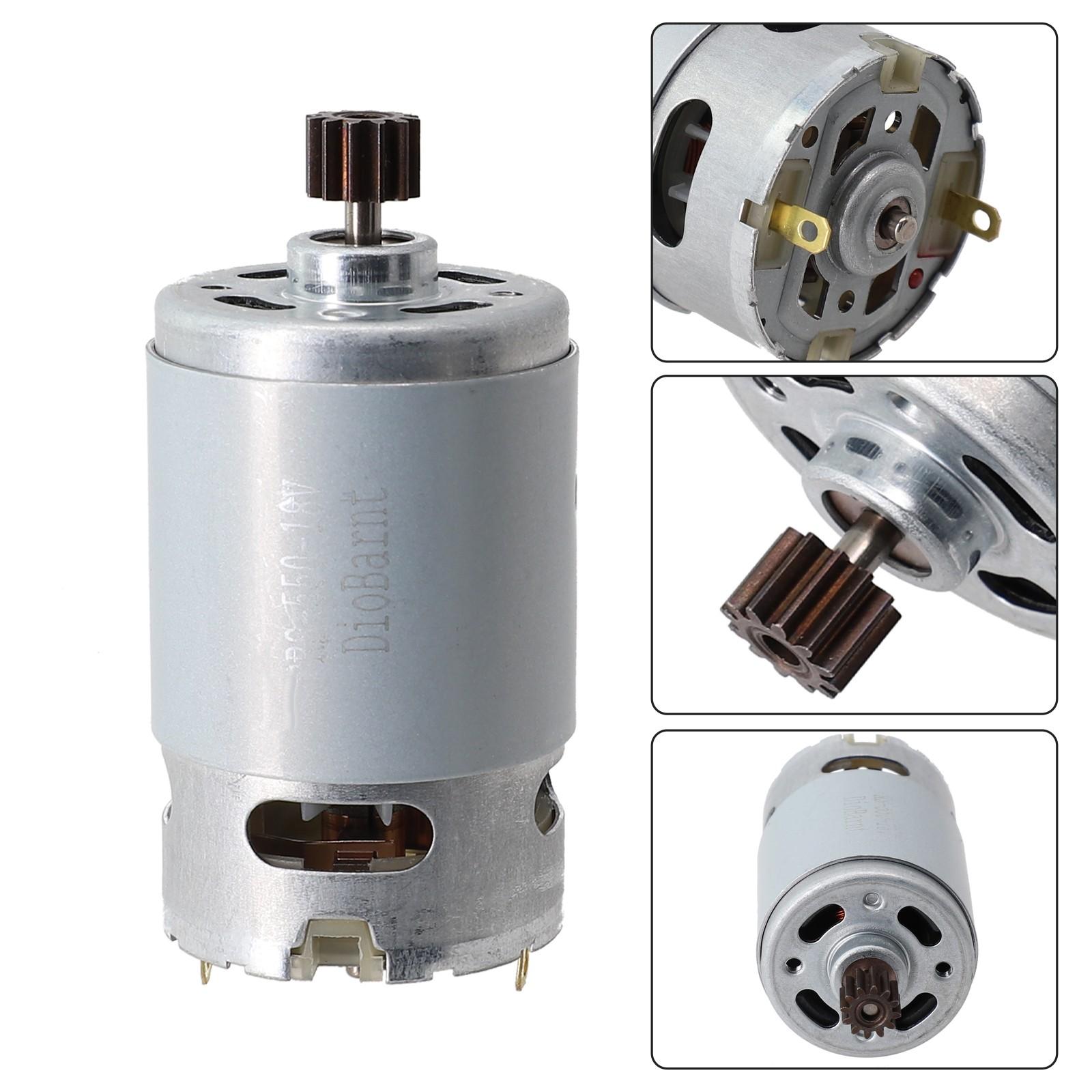 Motor 10mm Gear Diameter 12 Teeth 18 V Silver & Black