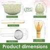 Ceramic Japanese Matcha Bowl Whisk Set for Home Trip Easy To Clean Anti Rust Matcha Scoop Whisk Holder Kit for Tea Lovers
