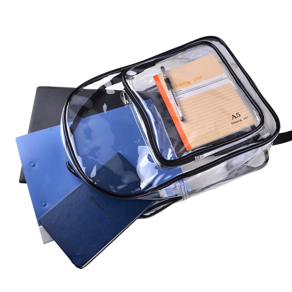 [NICHTAG] Transparenter Rucksack für Herren, A4-Größe, Großes Fassungsvermögen, PVC, Antistatisch, Vinyl, Reinraum, Wasserdicht, Langlebig, Unisex, Beliebt (ZU)