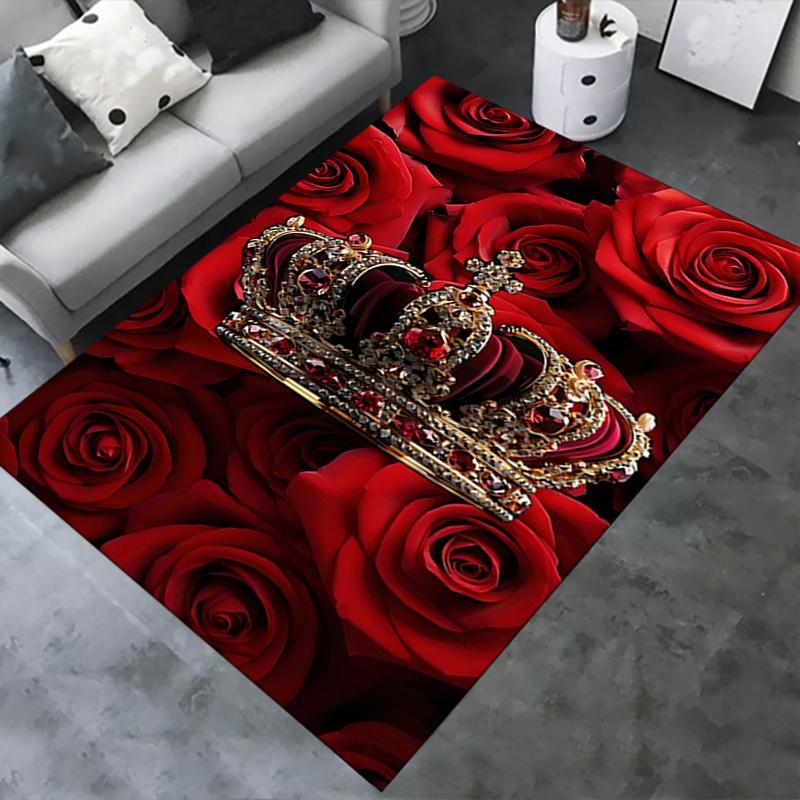 Royal Crown Chair Mat: Office Carpet, Oversized Rug for Home Decor, Sofa Mat, Gift Idea for Any Room
