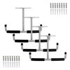 4Pcs Overhead Garage Storage Hook Utility Ceiling Hanger For Garage Storage Bike Fishing Rod And Sport Gear Organization