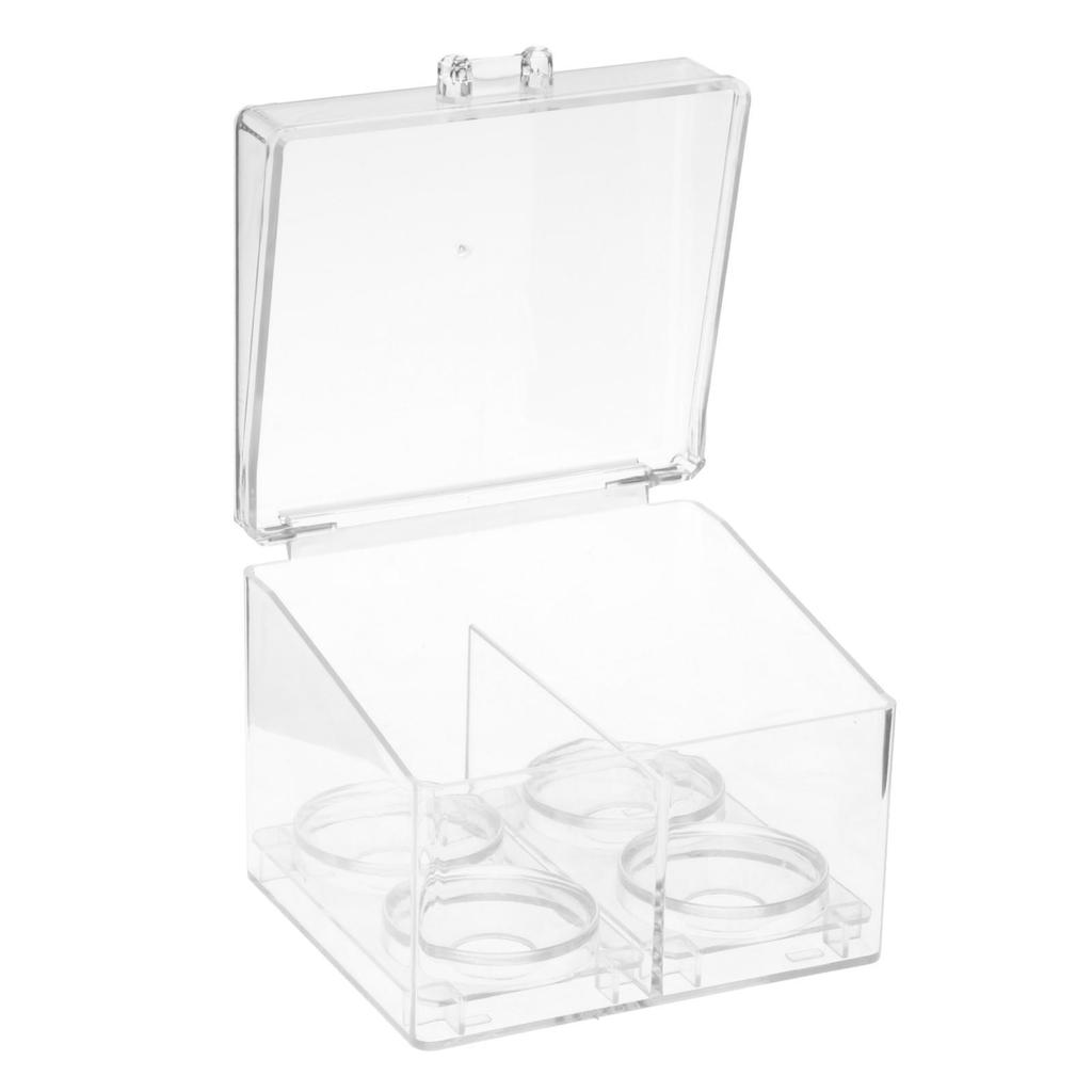 Transparent Cotton Pad Storage Box Dustproof Desktop Organizer Makeup Storage Case for Bathroom Home Toilet Travel
