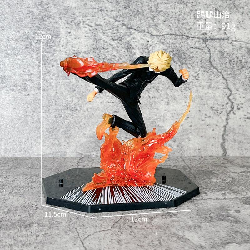 One Piece Action Figures Set Fire Fist Luffy Ace Sanji Battle Model Dolls PVC Zoro Sabo Ghost Three-Knife Collectible Toys