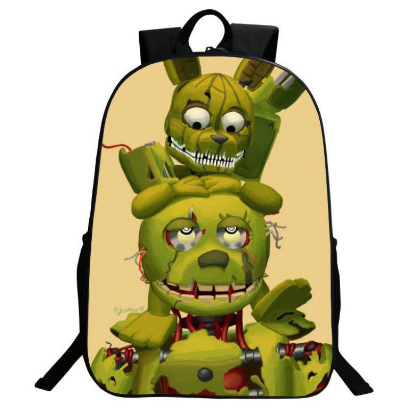 Vibrant Five Nights At Freddy's Backpack With Anime Pattern For Kids And Students